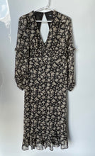 Load image into Gallery viewer, Zara Womens Multicolor Deep V-Neck Long Sleeve Back Zipper A-Line Dress Size XS
