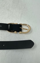 Load image into Gallery viewer, Tahari Womens Black Leather Double-Ring Adjustable Buckle Belt With Tag
