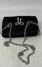 Load image into Gallery viewer, Victoria's Secret Womens Black Rhinestone Bow Convertible Mini Crossbody Bag
