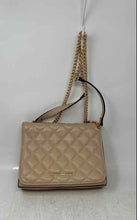 Load image into Gallery viewer, Aldo Womens Beige Gold Faux Leather Quilted Chain Strap Magnetic Crossbody Purse
