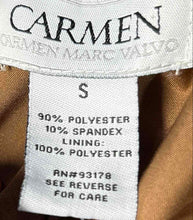 Load image into Gallery viewer, Carmen Womens Brown Long Sleeve Pockets Open Front Jacket Size S With Tag
