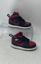 Load image into Gallery viewer, Nike Kids Air Jordan 1 Mid DQ8425-067 Red Black Lace-Up Sneaker Shoes Size 6C

