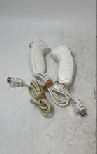 Load image into Gallery viewer, Lot Of 2 Pcs Nintendo Wii White Wired Joystick Nunchuck Controllers Not Tested
