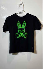 Load image into Gallery viewer, Psycho Bunny Boys Black Short Sleeve Dixon Flocking Graphic T-Shirt Size 10-12/M
