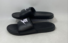 Load image into Gallery viewer, Nike Mens Benassi 343880-090 Black White Slip-On Slide Sandals Size 12
