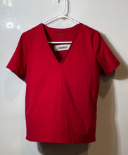 Load image into Gallery viewer, Banana Republic Womens Red V-Neck Luxe Touch Short Sleeve Pullover T-Shirt Sz L
