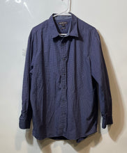 Load image into Gallery viewer, Michael Kors Mens Blue Printed Classic Fit Collared Button-Up Shirt Size XL

