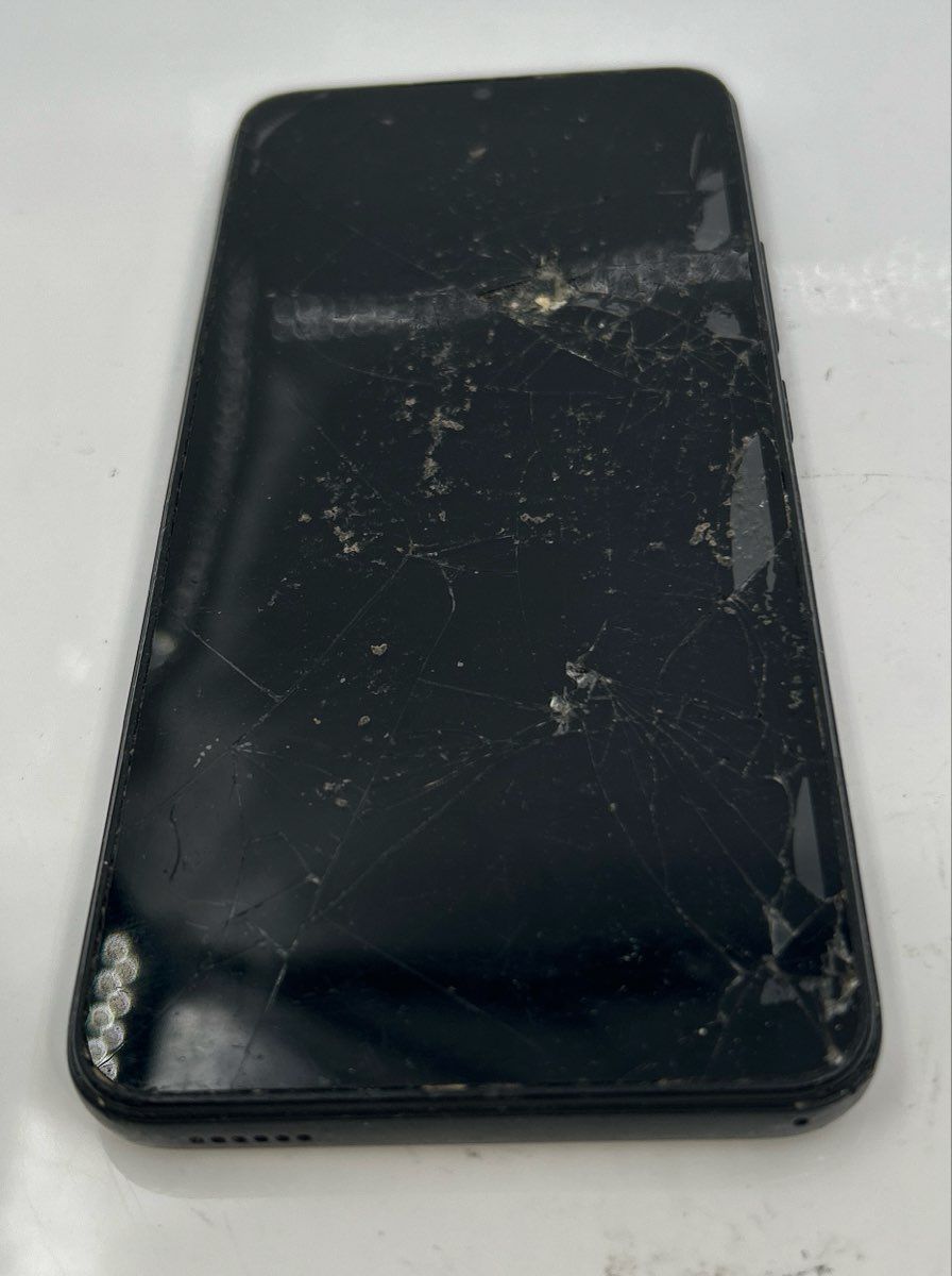 Vortex Black Android Smartphone Broken Screen Nonfunctional For Parts Or Repair
