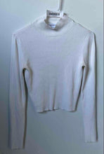 Load image into Gallery viewer, Calvin Klein Womens White Ribbed Long Sleeve Turtleneck Pullover Sweater Size S
