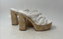 Load image into Gallery viewer, Michael Kors Womens Corrine White Beige Slip-On Block Platform Sandals Size 8M
