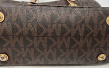 Load image into Gallery viewer, Michael Kors Womens Jet Set Brown Monogram Print Double Handle Tote Handbag
