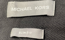 Load image into Gallery viewer, Michael Kors Mens Black Slim Fit Collared Long Sleeve Dress Shirt Size L
