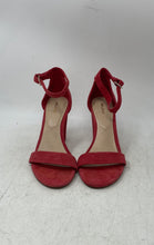 Load image into Gallery viewer, Aldo Womens Jerayclya Red Suede Block Heel Ankle Strap Sandals Size 6.5
