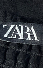 Load image into Gallery viewer, Zara Womens Black Long Sleeve Square Neck Regular Fit Cropped Blouse Top Size XS
