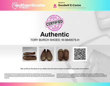 Load image into Gallery viewer, Authentic Tory Burch Womens Reva Brown Leather Slip-On Ballet Flats Size 7 M
