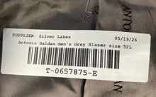 Load image into Gallery viewer, Antonio Baldan Mens Gray Long Sleeve Notch Lapel Three-Button Blazer Size 52L
