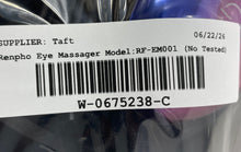 Load image into Gallery viewer, Renpho Model RF-EM001 Adjustable Strap Eye Massager With USB Cable Not Tested

