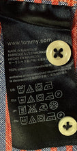 Load image into Gallery viewer, Tommy Hilfiger Mens Blue Pink Striped Cotton Short Sleeve Button-Up Shirt Size M
