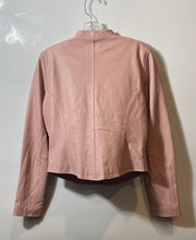Load image into Gallery viewer, Bagatelle Womens Pink Leather Collarless Long Sleeve Full-Zip Jacket Size 6
