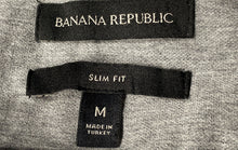 Load image into Gallery viewer, Banana Republic Mens Gray Collared Slim Fit Button Front Polo Shirt Size Medium
