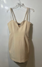 Load image into Gallery viewer, Zara Womens Beige Sleeveless Sweetheart Neck Side-Zip Mini Dress Size M

