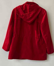 Load image into Gallery viewer, London Fog Womens Red Long Sleeve Collared Hooded Front Full-Zip Jacket Size M
