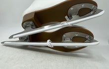 Load image into Gallery viewer, DBX Womens White Leather Lace-Up Ice Figure Skates Size 10 2/3
