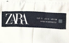 Load image into Gallery viewer, Zara Womens White Satin Strapless Sweetheart Neck Button Front Bustier Top Sz S
