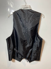 Load image into Gallery viewer, After Hours Mens Black Geometric Back Adjustable Belt Six-Button Vest Sz M 39/41

