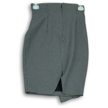 Load image into Gallery viewer, H&amp;M Womens Black White Houndstooth Tie Front Straight &amp; Pencil Skirt Size 4
