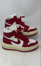 Load image into Gallery viewer, Nike Womens Air Jordan 1 Elevate High White Red Lace-Up Sneaker Shoes Size 10
