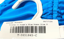 Load image into Gallery viewer, Forever 21 Womens Blue V-Neck Sleeveless Ruched Detail Bodycon Dress Size Small
