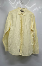 Load image into Gallery viewer, Michael Kors Mens Yellow Cotton Long Sleeve Tailored Fit Button-Up Shirt Size M
