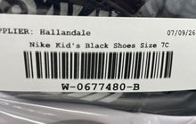 Load image into Gallery viewer, Nike Kids Team Hustle D 9 AQ4226-001 Black Hook &amp; Loop Sneaker Shoes Size 7C
