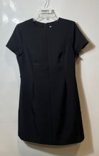 Load image into Gallery viewer, H&amp;M Womens Black Short Sleeve Round Neck Back Zip Sheath Dress Size Large
