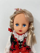 Load image into Gallery viewer, Vintage European Souvenir Blonde Blue Eyes Fashion Doll With Outfit
