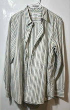 Load image into Gallery viewer, Calvin Klein Mens Multicolor Striped Cotton Modern Fit Button-Up Shirt Size L
