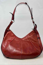 Load image into Gallery viewer, Franco Sarto Womens Dark Orange Adjustable Strap Shoulder Hobo Handbag
