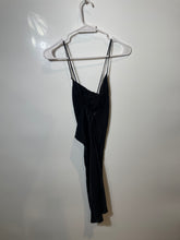 Load image into Gallery viewer, Zara Womens Black Strapless Ruched Backless Side Slit Mini Dress Size XS

