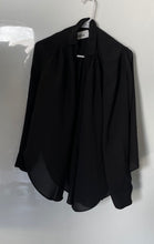 Load image into Gallery viewer, Express Womens Black Long Sleeve Ruffle Collared Blouse Top Size XS
