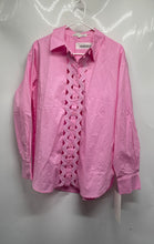 Load image into Gallery viewer, English Factory Womens Pink Cotton Long Sleeve Button-Up Shirt Size M
