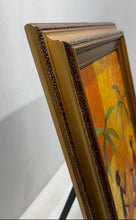 Load image into Gallery viewer, Wood Home Decor Square Framed Art Tropical Scene Signed Painting
