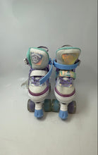 Load image into Gallery viewer, Nemone Girls White Purple Adjustable Strap Lace-Up Roller Skates Size 32-35
