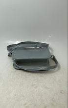 Load image into Gallery viewer, Zara Womens Light Blue Leather Adjustable Strap Flap Over Lined Crossbody Bag
