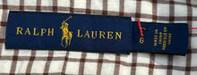 Load image into Gallery viewer, Ralph Lauren Mens White Brown Check Cotton Long Sleeve Button-Up Shirt Size L
