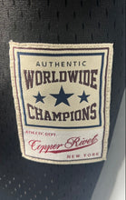 Load image into Gallery viewer, Copper Rivet Mens Black Chicago Patch Button Front Baseball Jersey Size Small
