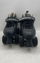 Load image into Gallery viewer, Magnum Mens Black Leather Lace-Up Four Wheel Roller Skates Size 7
