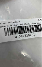 Load image into Gallery viewer, Nike Kids Air Jordan 4 Retro Gray Black Leather Lace-Up Sneaker Shoes Size 5C
