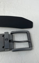 Load image into Gallery viewer, Timberland Mens Black Leather Gunmetal-Tone Reversible Swivel Buckle Dress Belt
