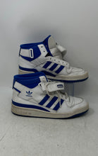 Load image into Gallery viewer, Adidas Mens Forum Mid FY4976 White Blue Basketball Sneakers Shoes 7.5 No Laces
